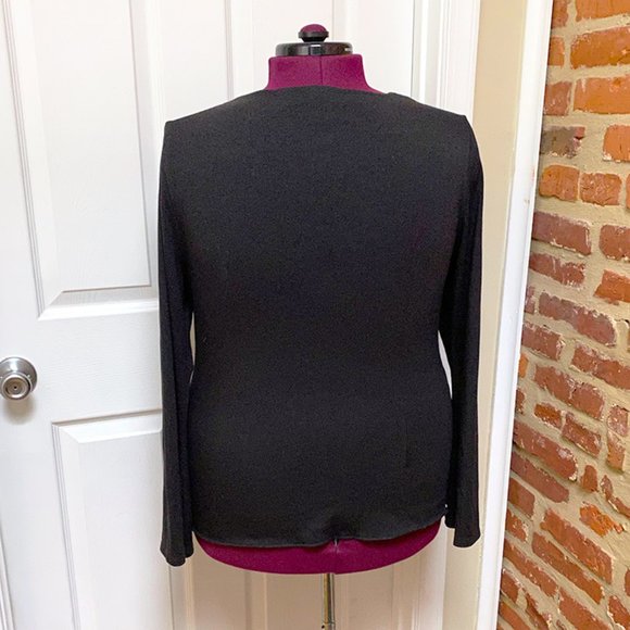 NWT Lane Bryant V-Neck Draped Front Wrap Look Top - Picture 3 of 4